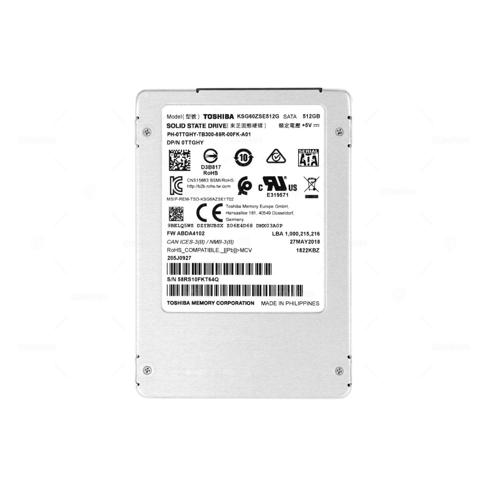 TTGHY  DELL SSD 512GB  SATA 6G  2.5" SFF